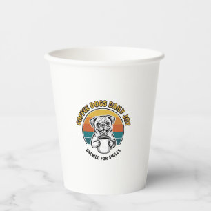 Vasos De Papel Camiseta de perro de café Diseño de taza de cachor