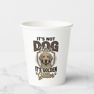 Vasos De Papel Camiseta Divertida Vintage Pelo de Perro Retriever