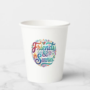 Vasos De Papel Camiseta Friends & Memories – Momentos Inolvidable