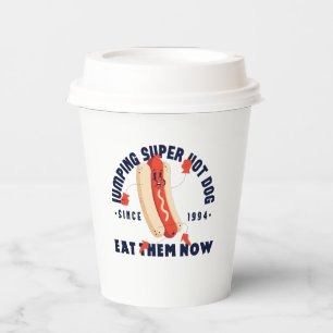 Vasos De Papel Camiseta gráfica divertida de perro caliente de di