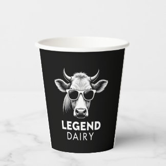 Vasos De Papel Camiseta gráfica divertida leyenda láctea granjero