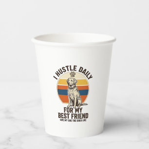 Vasos De Papel Camiseta para Amantes de Perros Grabado Vintage Tr