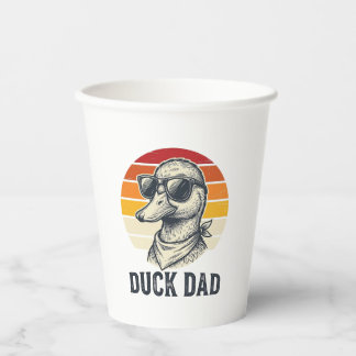 Vasos De Papel Camiseta Vector de Gafas de Sol de Pato Vintage Pa