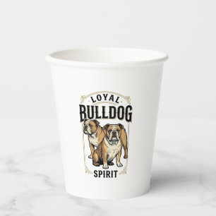 Vasos De Papel Camiseta Vintage Bulldog Camiseta de Grabado de Bu