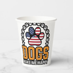 Vasos De Papel Camiseta Vintage de Garra Patriótica que Me Hace F
