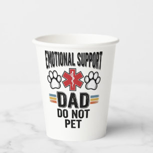 Vasos De Papel Camiseta Vintage de Papá de Apoyo Emocional No Aci