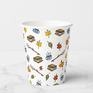 Vasos De Papel Campamento de Verano S.Mores Fogata Feliz Fogata d