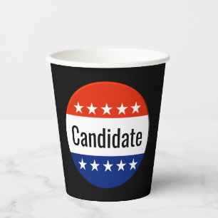 Vasos De Papel Campaña de candidatos personalizados para las elec