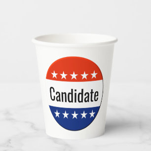Vasos De Papel Campaña de candidatos personalizados para las elec