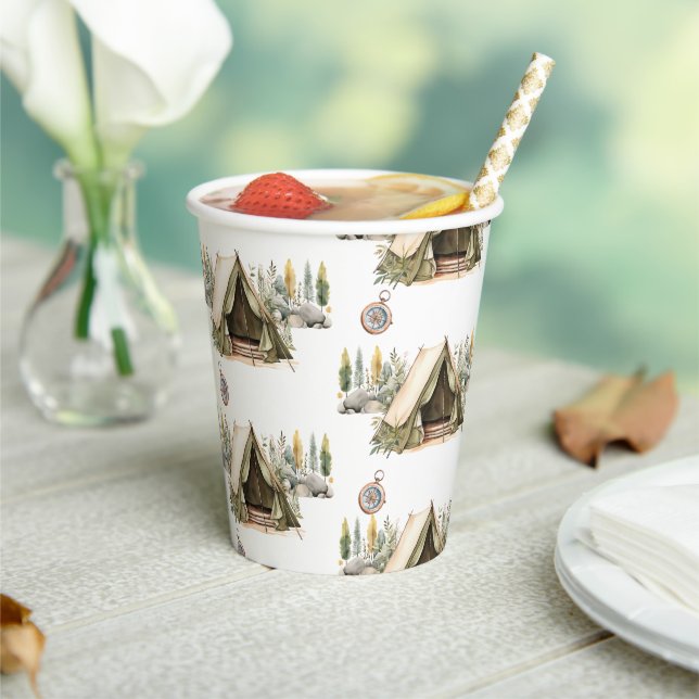 Vasos De Papel Camping Adventure Kids Birday Fiesta (in situ)
