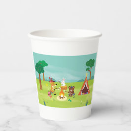Vasos De Papel Camping Cubos de cumpleaños temáticos