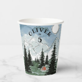 Vasos De Papel Camping de fiesta de cumpleaños personalizada