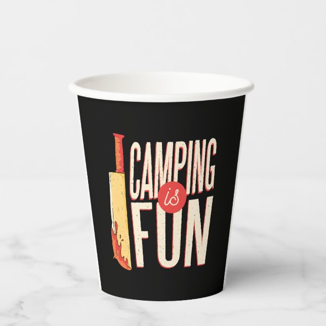 Vasos De Papel Camping de Halloween (Anverso)