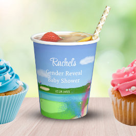 Vasos De Papel Campo de golf Bunker Gender Revelar Baby Shower