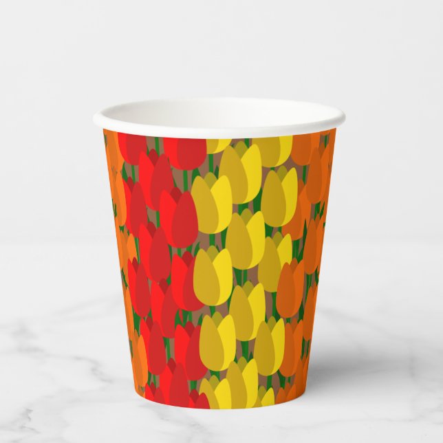 Vasos De Papel Campo Tulip de verano (Anverso)