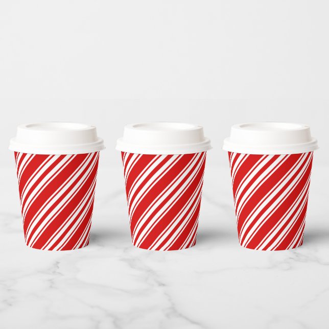 Vasos De Papel caña de caramelo con estampado (Multi)