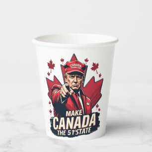 Vasos De Papel Canadá: el 51° Estado Trump Canadá