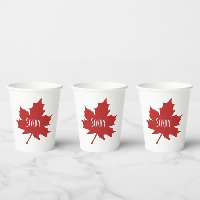 Vasos De Papel Canadiense gracioso (Multi)