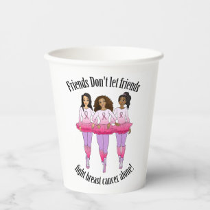 Vasos De Papel Cáncer de mama - Nadie lucha solo
