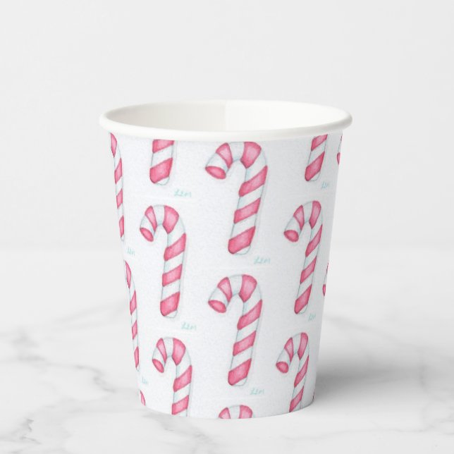 Vasos De Papel Candy Cane (Izquierda)
