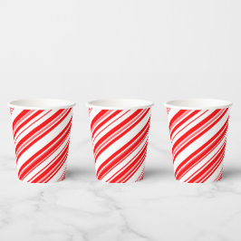 Vasos De Papel Candy Canes de menta de menta Navidad