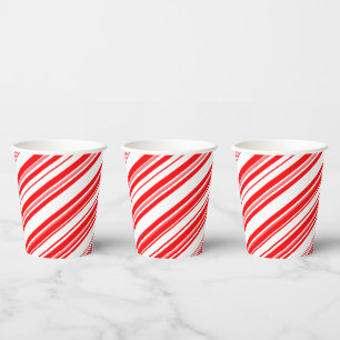 Vasos De Papel Candy Canes de menta de menta Navidad