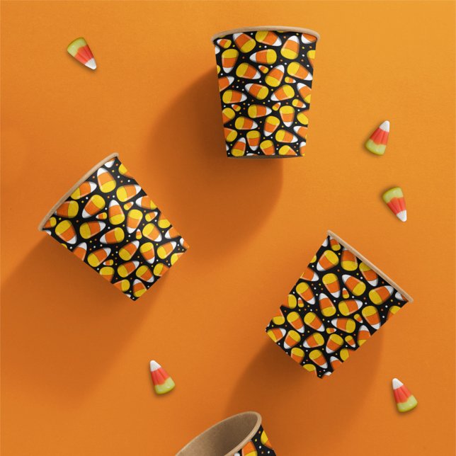Vasos De Papel Candy Corn Halloween (Subido por el creador)