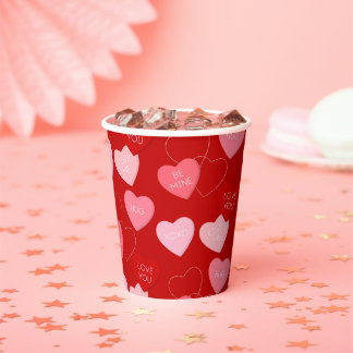 Vasos De Papel Candy Heart Cascade