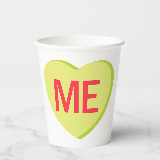 Vasos De Papel Candy Heart - YO (Anverso)
