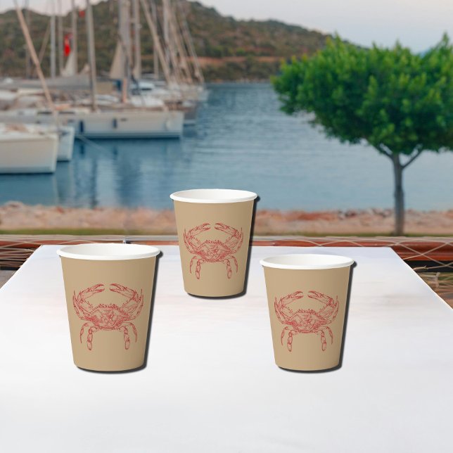Vasos De Papel cangrejo rojo intacto (Subido por el creador)