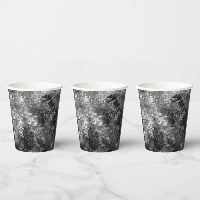 Vasos De Papel Capas de cristales grises (Multi)