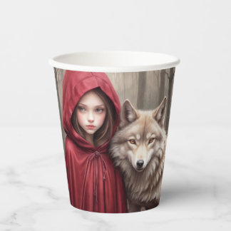 Vasos De Papel Caperucita Roja