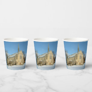Vasos De Papel Capilla Harbison en invierno en el Grove City Coll