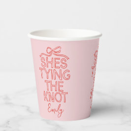 Vasos De Papel Caprichosa coqueta lazo atando nudo despedida de s