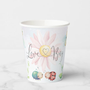 Vasos De Papel Caprichoso Un Pequeño Bicho Del Amor Arcoíris Desa