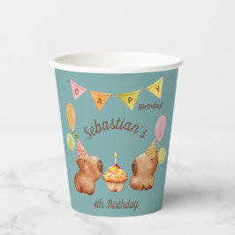 Vasos De Papel Capybara Fiesta Fun