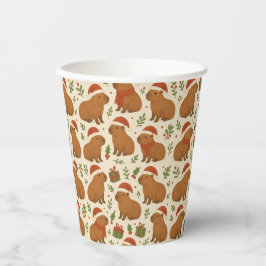 Vasos De Papel Capybaras en Navidades