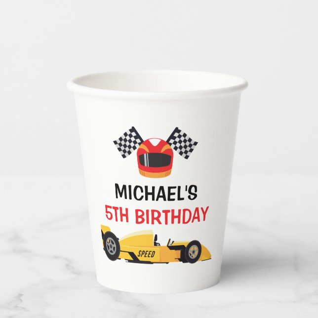 Vasos De Papel Car Racing Party paper cups (Anverso)