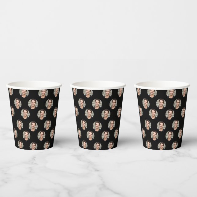 Vasos De Papel Cara divertida personalizada, foto Personalizado (Multi)