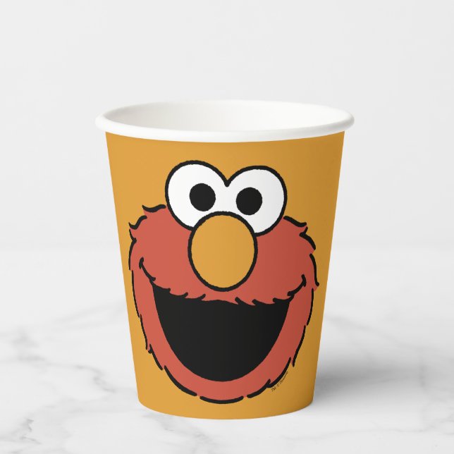 Vasos De Papel Cara sonriente de Elmo (Anverso)