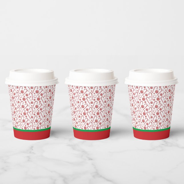 Vasos De Papel Caramelos de Navidad (Multi)