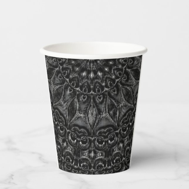 Vasos De Papel Carbón Mandala (Anverso)