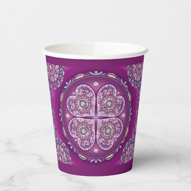 Vasos De Papel Cardinal Red Rosace (Izquierda)