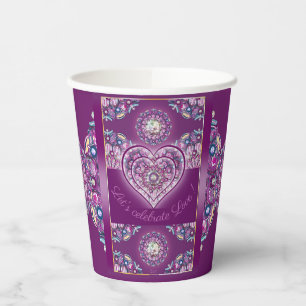 Vasos De Papel Cardinal Red Rosace