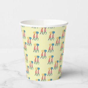 Vasos De Papel Cargando Un Patrón De Píldora