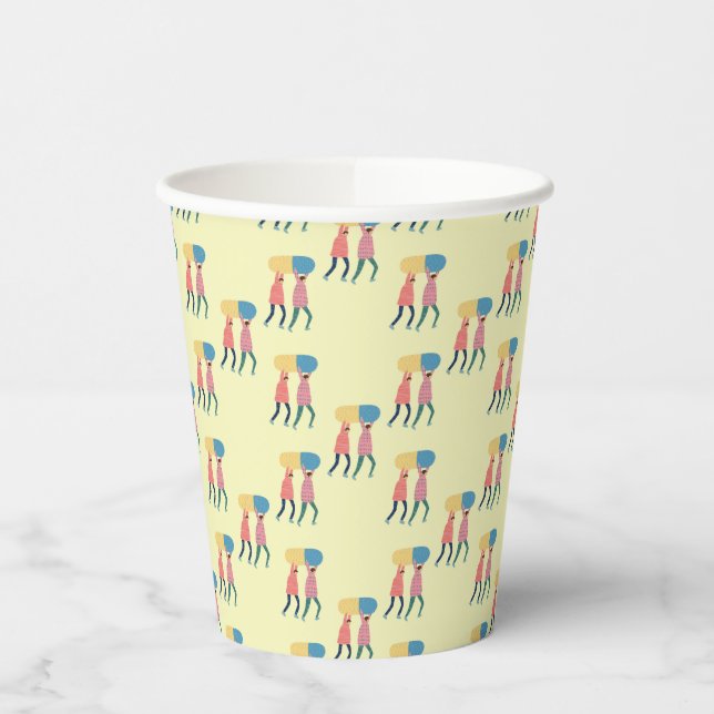 Vasos De Papel Cargando Un Patrón De Píldora (Izquierda)