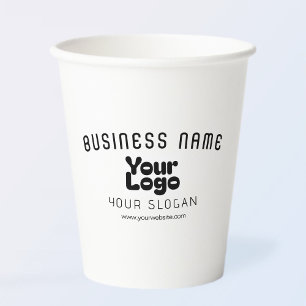 Vasos De Papel Cargar logotipo retro-moderno blanco y negro (edit