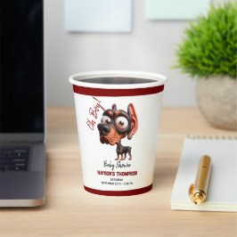 Vasos De Papel Caricaturas de perro lindo Baby Shower para niño
