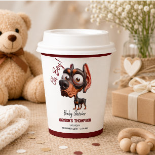Vasos De Papel Caricaturas de perro lindos para baby shower de ni