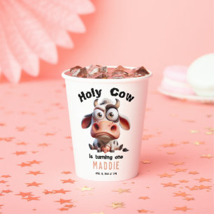 Vasos De Papel Caricaturas de vacas sagradas Soy una vacante prim